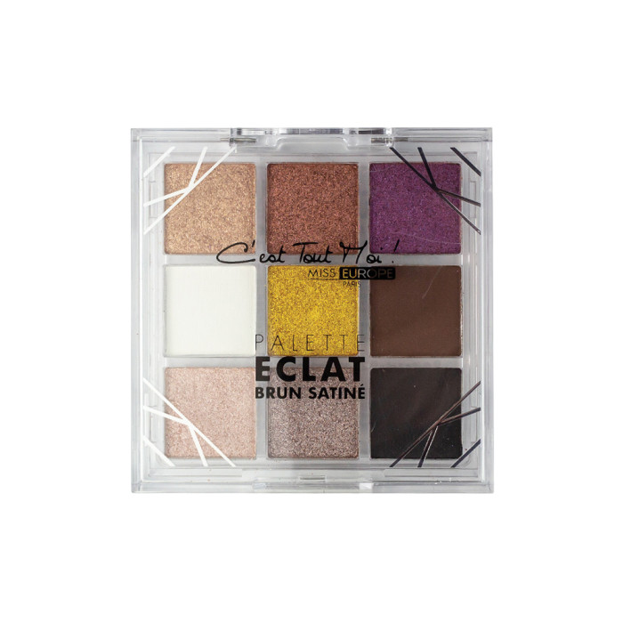 MISS EUROPE PALETA DE SOMBRAS DE OJOS RADIANCE N°01 MARRÓN SATINADO 9G