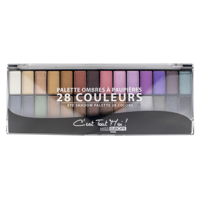 MISS EUROPE PALETA DE SOMBRAS DE OJOS CON 28 COLORES - 16.9G