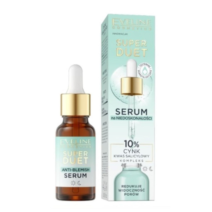 EVELINE SUPER DUET SERUM ANTI IMPERFEIÇÕES 10% ZINCO 18 ML