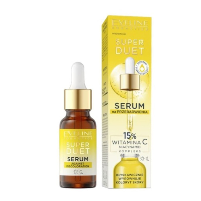 EVELINE SUPER DUET SUERO ANTIEDAD 15% VITAMINA C 18 ML