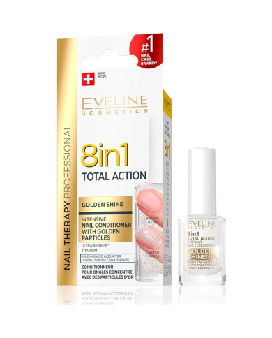 EVELINE TRATAMENTO DE UNHAS 8 EM 1 TOTAL ACTION GOLDEN 12 ML