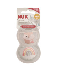 NUK SPACE CHUPETE SILICONA FOX/RAINBOW 2 UNI 0-6M