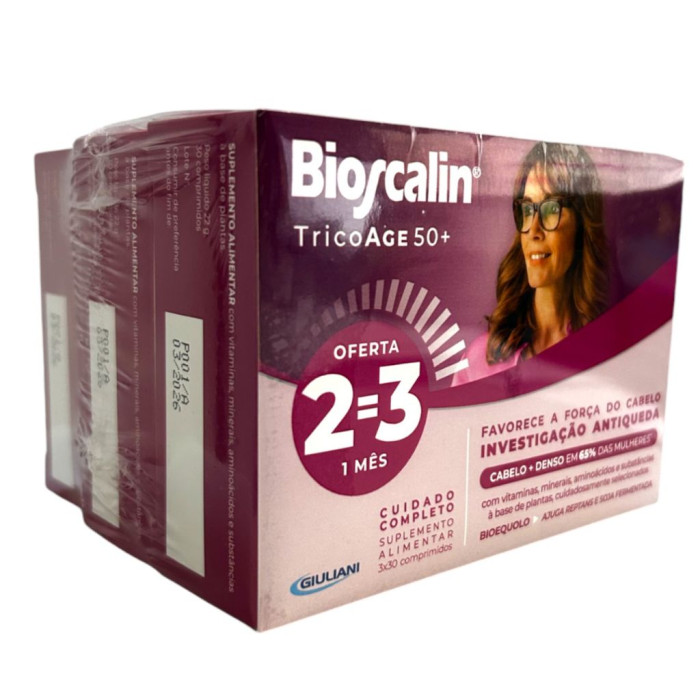 BIOSCALIN TRICOAGE 50+30 COMPRIMIDOS ANTICAÍDA DEL CABELLO ENVASE TRIPLE