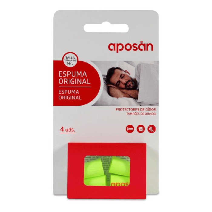 APOSAN TAPÓN DE ESPUMA ORIGINAL ADULTO 4 UNIDADES