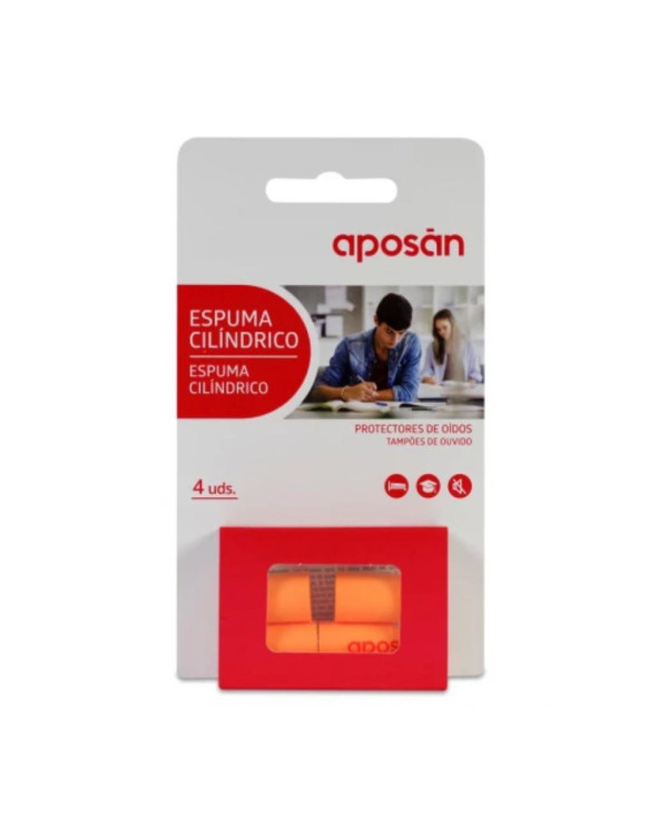 APOSAN TAMPÃO ESPUMA CILINDRICO ADULTO 4UNID