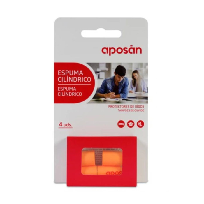 APOSAN TAPÓN DE ESPUMA CILÍNDRICO ADULTO 4 UNIDADES