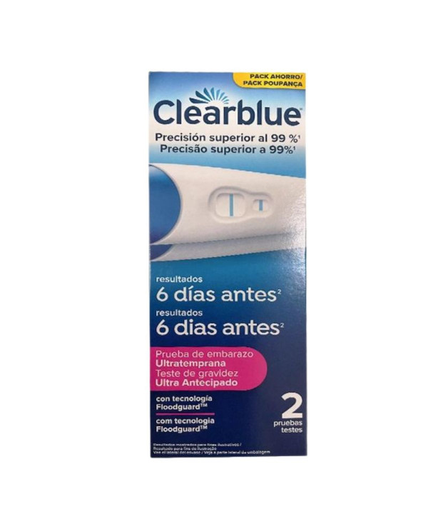 CLEARBLUE TESTE GRAVIDEZ ULTRA ANTECIPADO x2 UNIDADES