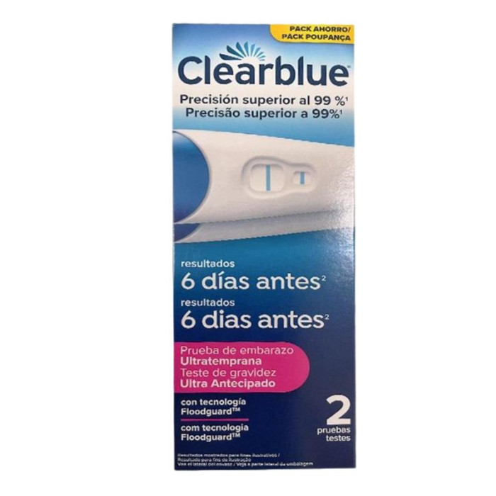 CLEARBLUE TESTE GRAVIDEZ ULTRA ANTECIPADO x2 UNIDADES