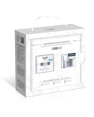 EUCERIN COFFRET HYALURON-FILLER 3x CREMA DE DÍA EFECTO PIEL SECA 50G + CREMA DE NOCHE HYALURON-FILLER 20ML