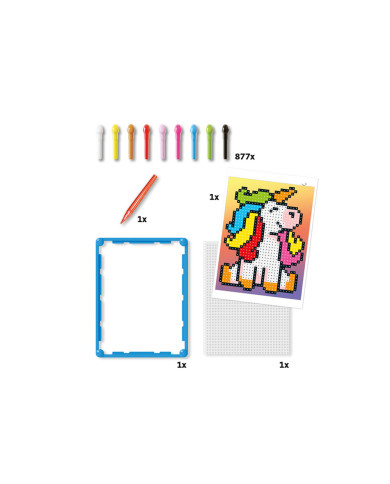 PEGS PIXEL ART BASIC UNICÓRNIO 877 PEÇAS