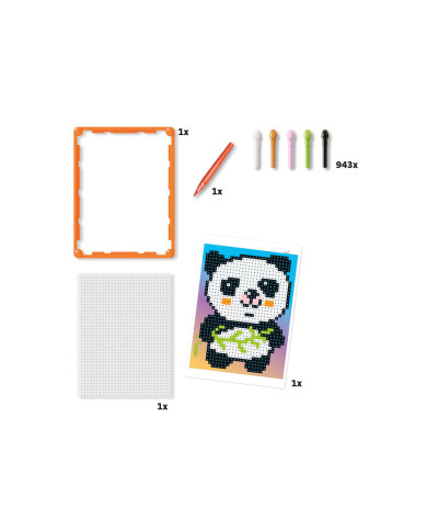 PEGS PIXEL ART BASIC PANDA 943 PIEZAS