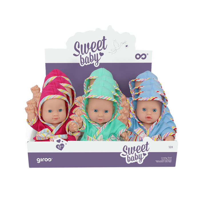 BONECA COM ROUPA DE BANHO 20CM GIROS SORTIDAS