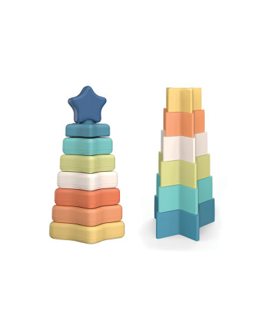 Pirâmide Estrelinha 14 Pcs Bio Plástico Giros