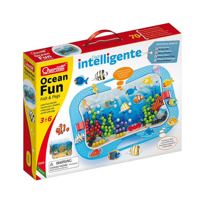 DIVERTIDO JUEGO DE ÓCEANO CON PECES Y ALFILERES, 320 PIEZAS