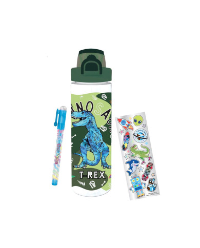 CONJUNTO BOTELLA CON 700ML ACCESORIOS DINO BOY