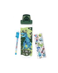 CONJUNTO GARRAFA COM 700ML ACESSÓRIOS DINO BOY