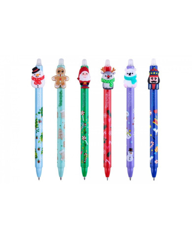 BOLÍGRAFOS BORRABLES  0,5 cm TINTA AZUL NAVIDAD 1 UNIDAD NAVIDAD