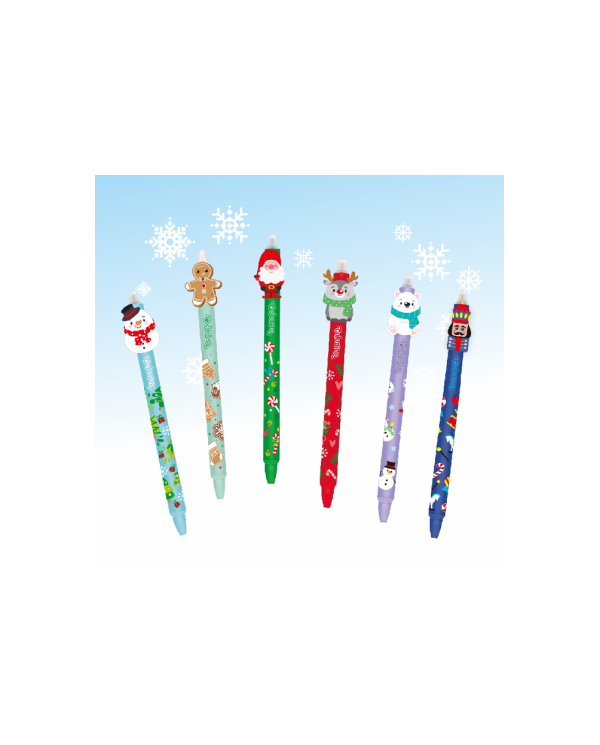 CANETAS APAGÁVEIS 0.5 NATAL TINTA AZUL 1 UNIDADE