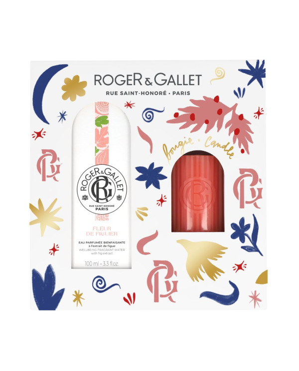ROGER & GALLET COFRE NAVIDAD AGUA PERFUMADA FLOR DE HIGO DE 100ML + VELA PERFUMADA 75G