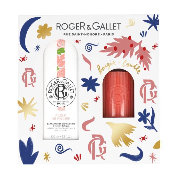 ROGER & GALLET COFRE NAVIDAD AGUA PERFUMADA FLOR DE HIGO DE 100ML + VELA PERFUMADA 75G
