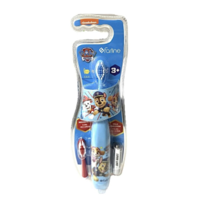 ESCOVA DENTES SUAVE ELETRICA PATRULHA PATA