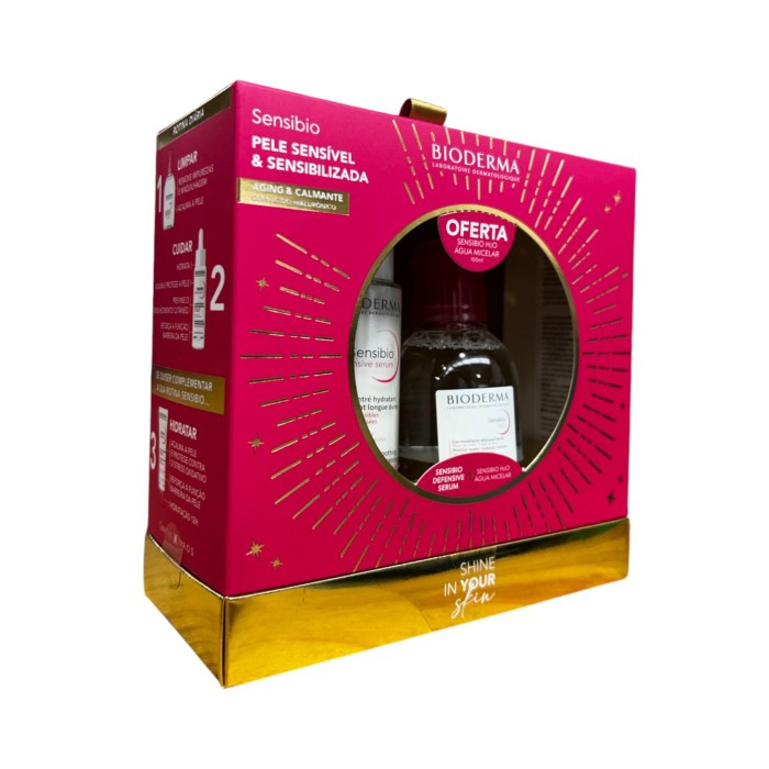 BIODERMA SENSIBIO COFFRET DEFENSIVE SERUM 30ML + SENSIBIO H2O MICELAR 100ML