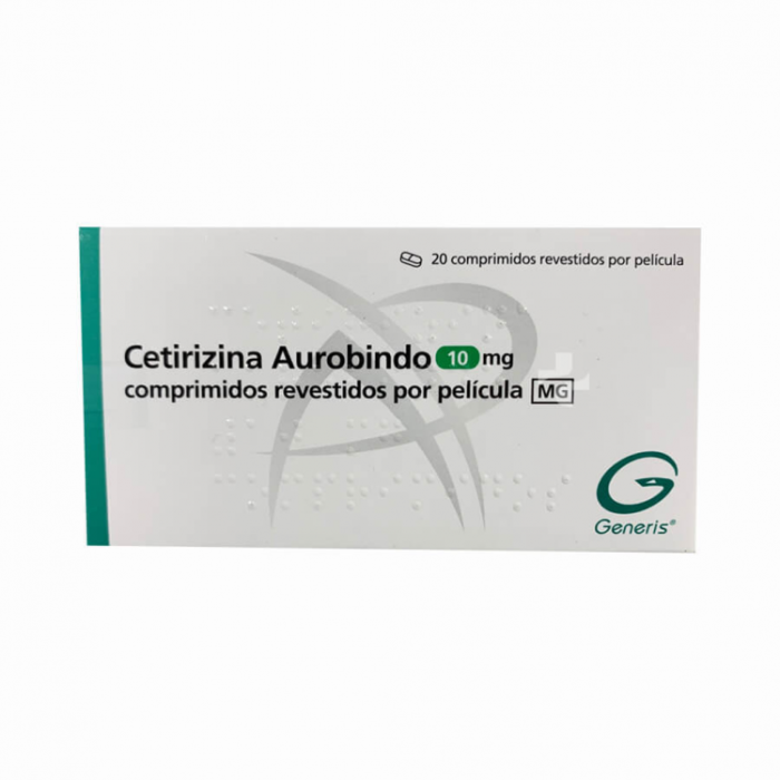 CETIRIZINA AUROBINDO MG 10MG x 20 COMP REV