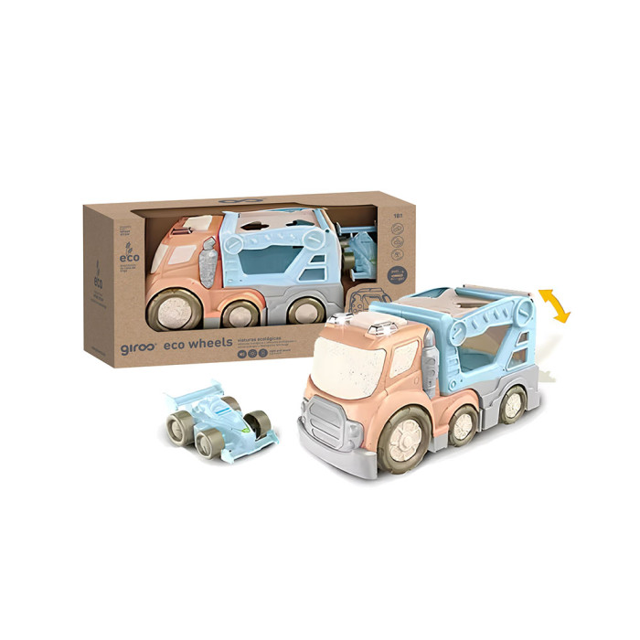GIROS ECO CAMIÃO TRANSPORTE COM CARRINHO 30CM