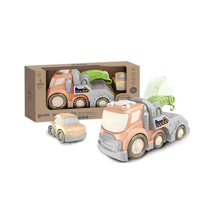 GIROS ECO CAMIÃO GRUA COM CARRINHO 30CM