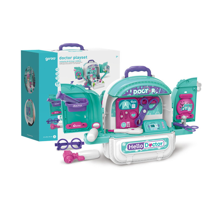 MALINHA DOUTOR 3 EM 1 COM 59 PEÇAS GIROS