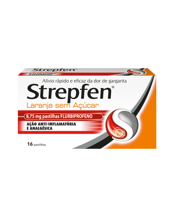 STREPFEN NARANJA SIN AZÚCAR 8,75MG 16 COMPRIMIDOS