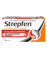 STREPFEN NARANJA SIN AZÚCAR 8,75MG 16 COMPRIMIDOS