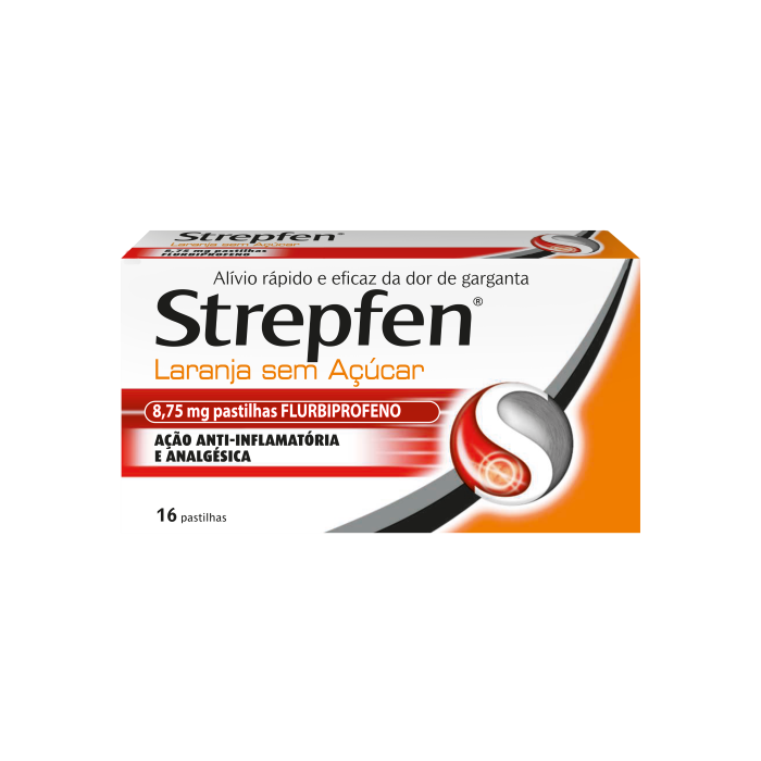 STREPFEN NARANJA SIN AZÚCAR 8,75MG 16 COMPRIMIDOS