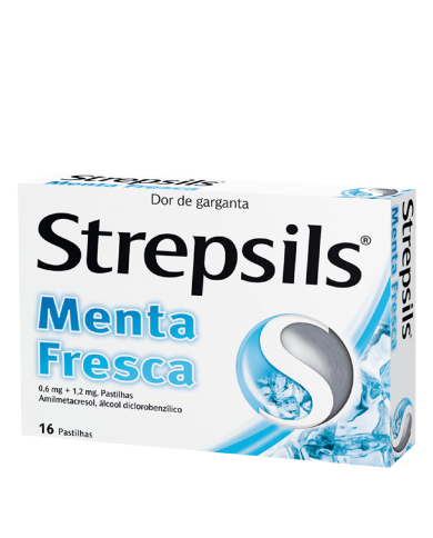 STREPSILS MENTA FRESCA 1,2MG + 0,6MG 16 TABLETAS