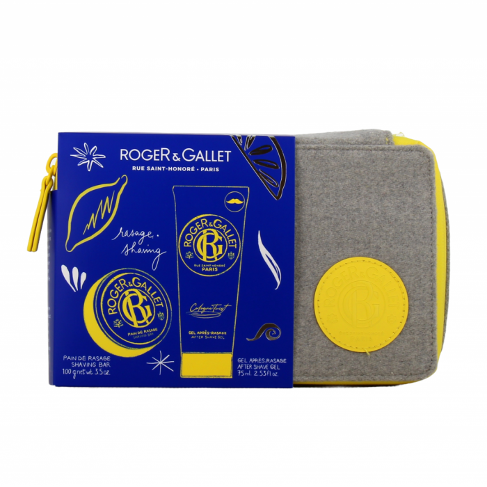 ROGER & GALLET COFRE  BARRA DE AFEITAR COLONIA TWIST  100 GR + GEL DESPUÉS DEL AFEITADO 75ML  BOLSA OFERTA