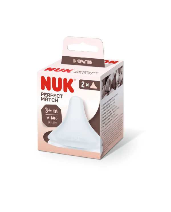 NUK PERFECT MATCH TETINA SILICONE  TAMANHO M (+3 MESES) x2