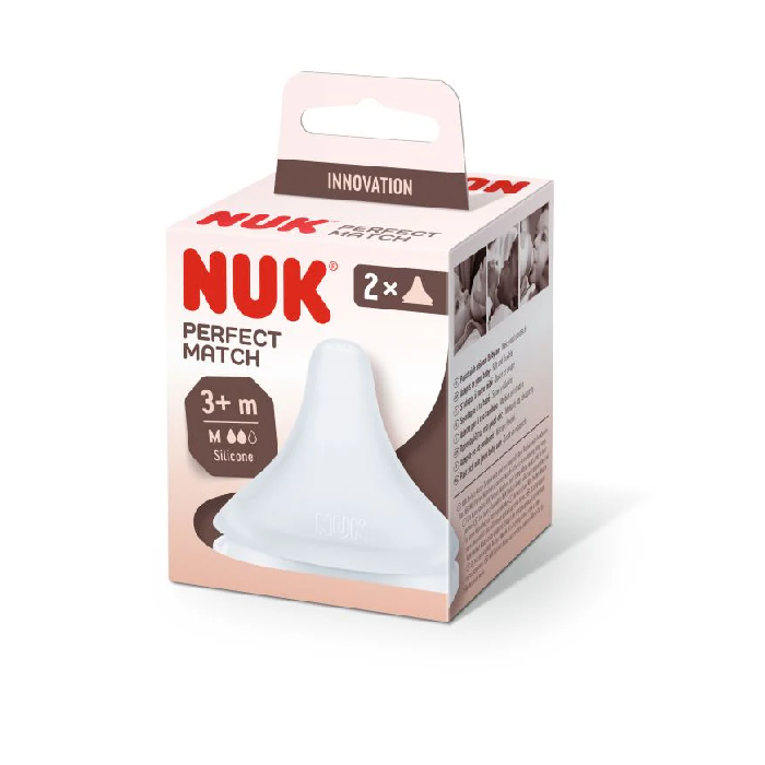 NUK PERFECT MATCH TETINA SILICONE  TAMANHO M (+3 MESES) x2