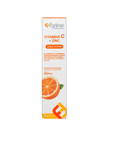 FARLINE TABLETAS EFERVESCENTES X 20 DE VITAMINA C + ZINC
