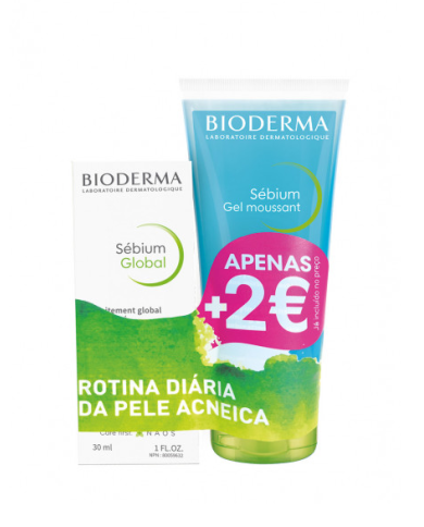 BIODERMA SÉBIUM GLOBAL 30ML+ GEL MOUSSANT 200 ML PROMOCIÓN