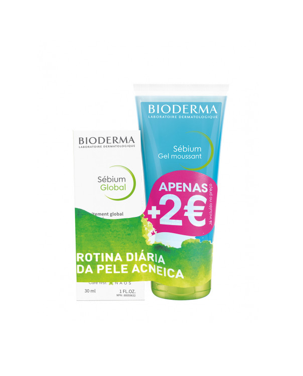 BIODERMA SÉBIUM GLOBAL 30ML+ GEL MOUSSANT 200 ML PROMOCIÓN