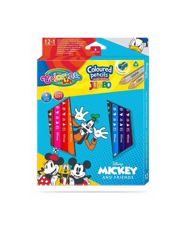 CAIXA 12 LÁPIS + 1 COLORINO DISNEY MICKEY