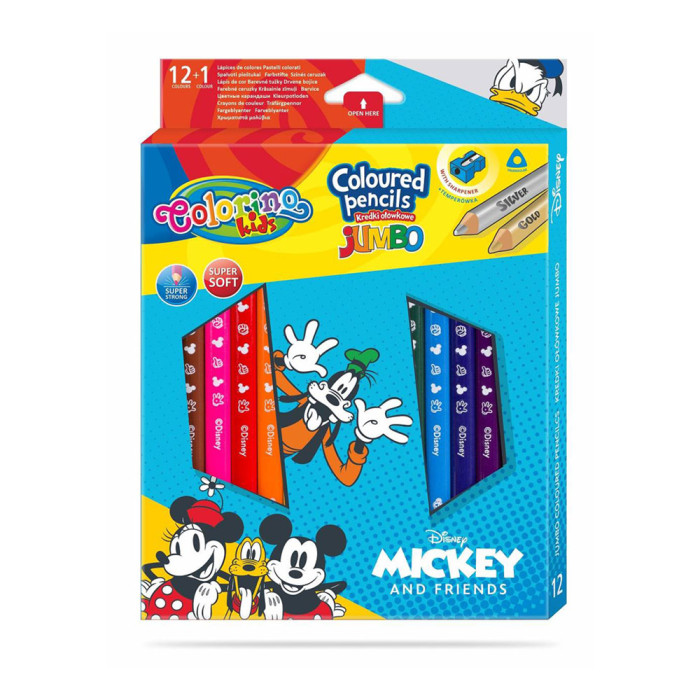 CAJA DE 12 LÁPICES + 1 LIBRO PARA COLOREAR DE DISNEY MICKEY