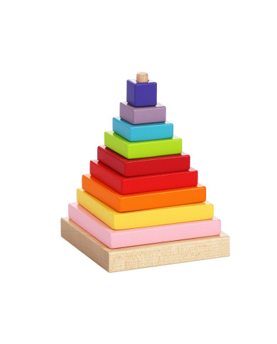 PIRÁMIDE CUBIKA 9 PIEZAS EN MADERA