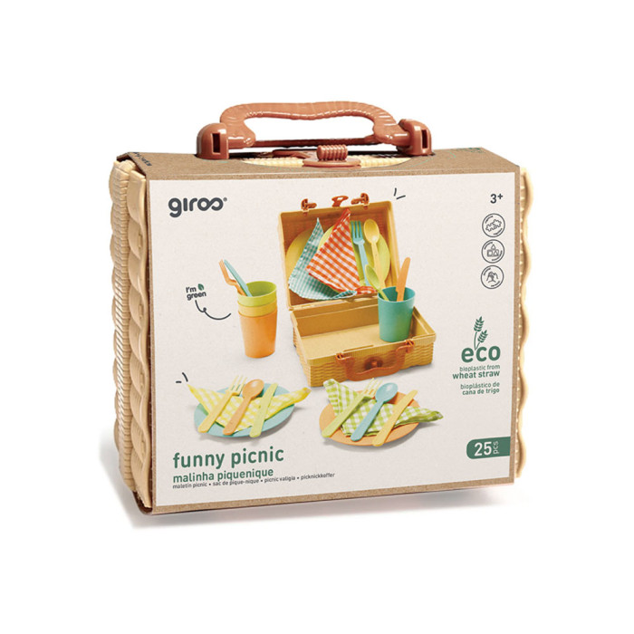 MALINHA PIQUENIQUE 25PÇS BIO PLÁSTICO GIROS