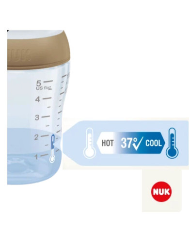 NUK BIBERÃO PERFECT MATCH CORAÇÃO TAMANHO S +0 MESES 150 mL