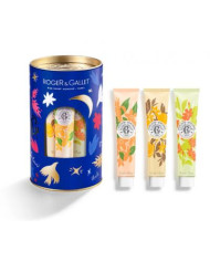 ROGER & GALLET COFFRET NATAL 3 CREMES MÃOS NEROLI/BOIS D'ORANGE/OSMANTHUS + CAIXA METAL