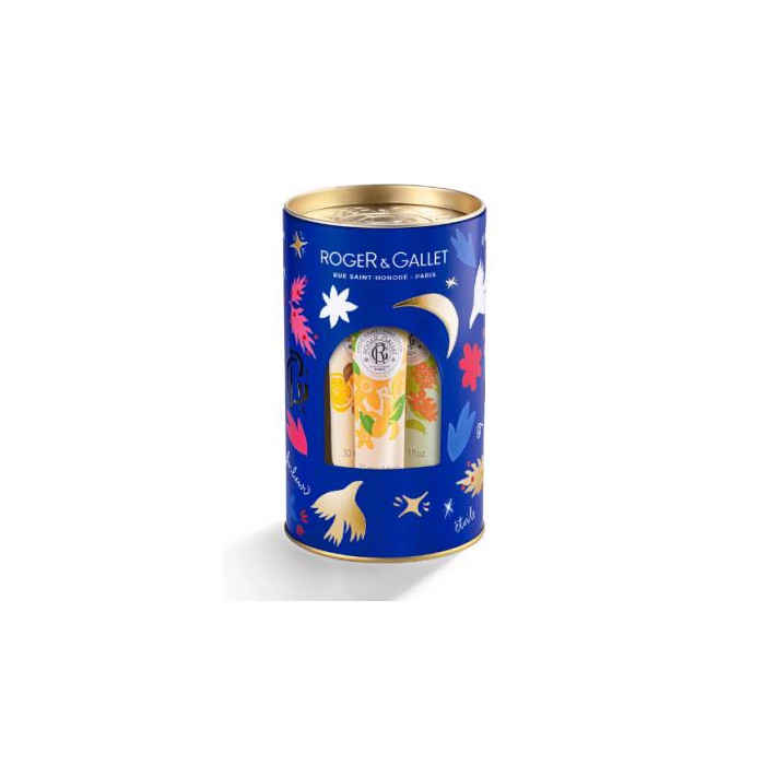 ROGER & GALLET COFFRET NATAL 3 CREMES MÃOS NEROLI/BOIS D'ORANGE/OSMANTHUS + CAIXA METAL