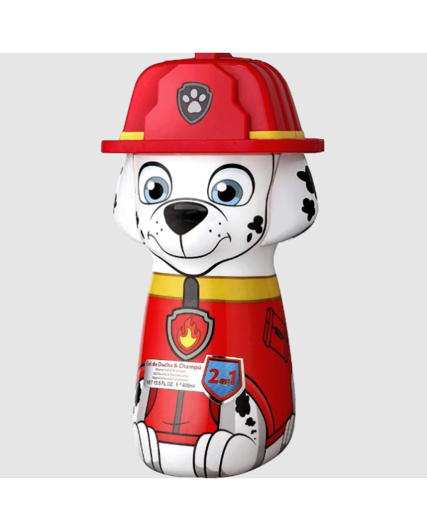 PATRULHA PATA 3D "MARSHALL" 2EM1 GEL BANHO+CHAMPO 400ML