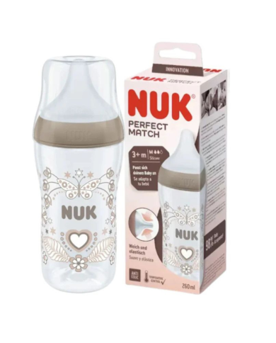 NUK PERFECT MATCH BIBERÃO _ CORAÇÃO- 260ml
