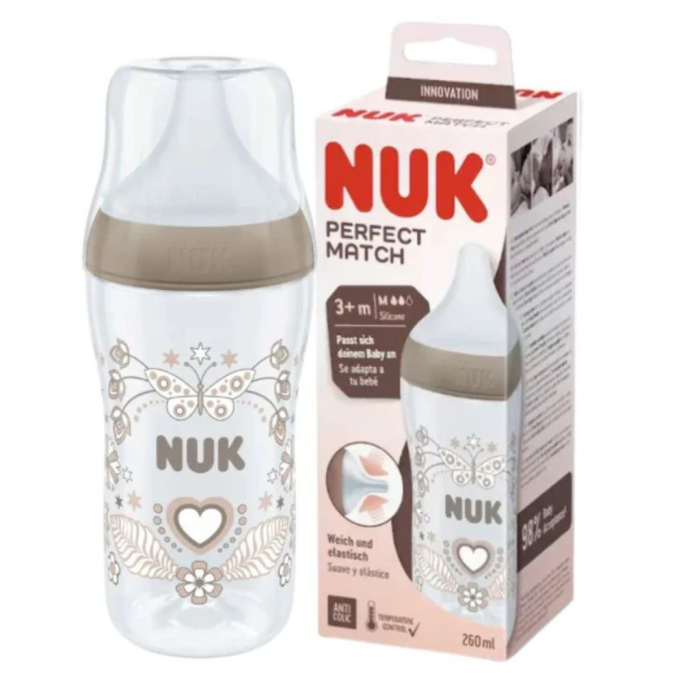 NUK PERFECT MATCH BIBERÃO _ CORAÇÃO- 260ml